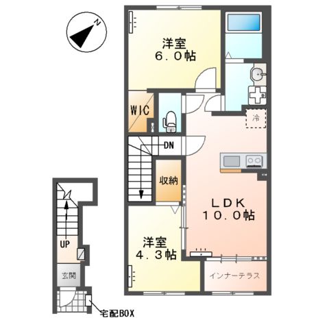 (仮)江田町新築アパートの間取り