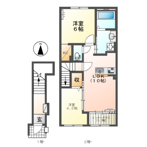 西塚町2丁目新築アパート(仮の間取り