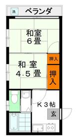 矢ケ崎ハイツの間取り