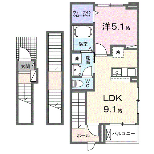 エスペランサ 俊の間取り