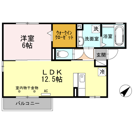 クレールカルチェⅥ B棟の間取り
