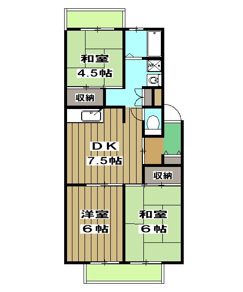 カイデハイツの間取り