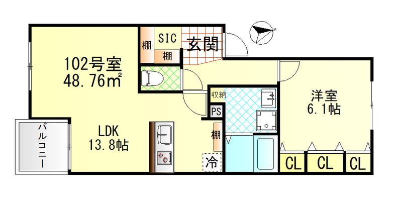 ヴィラージュ戸塚Ⅰの間取り