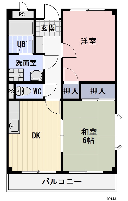 御駒ハイツの間取り