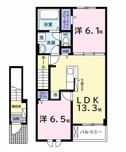 (仮)八幡アパートの間取り