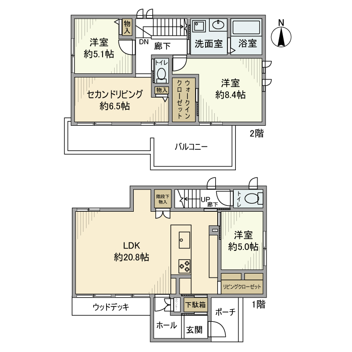 前後町宮前戸建の間取り