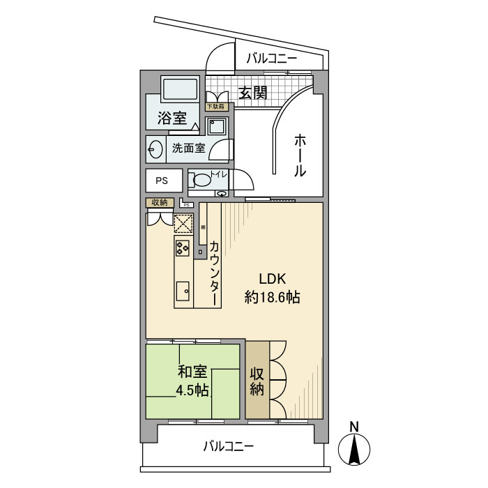 京都ロジュマン島町A-1棟の間取り