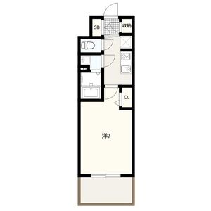 九条の完工年月(2021年1月)築の賃貸マンションの間取り