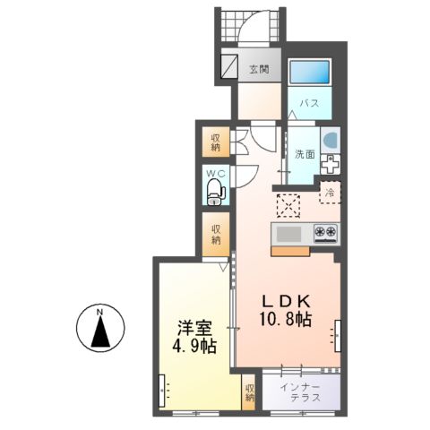 仮)ひたちなか市勝倉新築アパートA棟の間取り