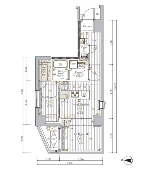 2/4 間取