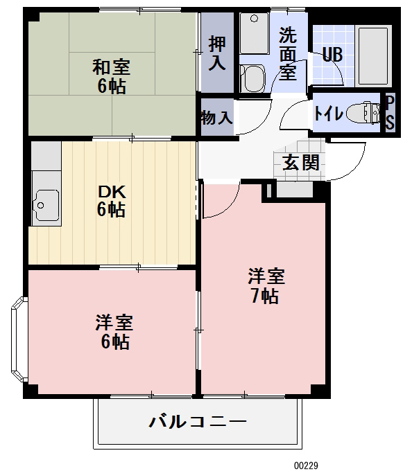 ふぁみりい渡り瀬の間取り