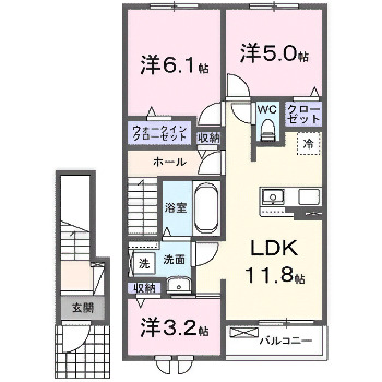 クロス　アイ　ヴィラＢの間取り