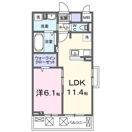 （仮称）東新井アパートの間取り