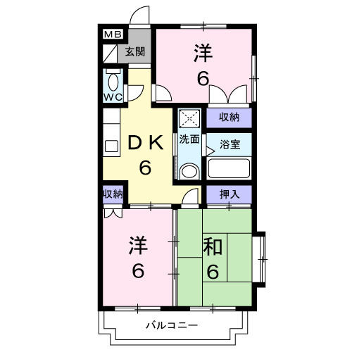 メゾンむさし野の間取り