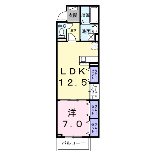 梶町3丁目アパート(028477201)の間取り