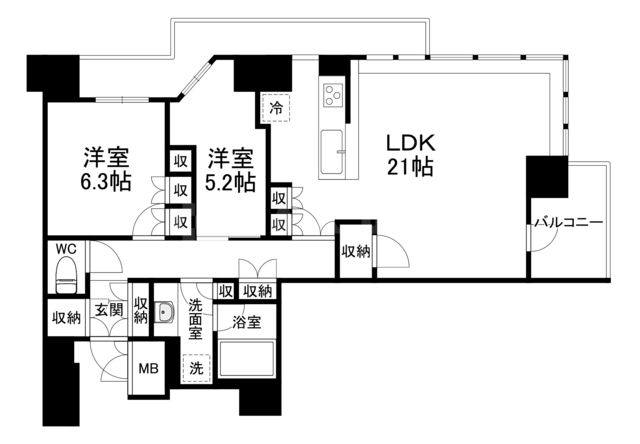 北浜ミッドタワーの間取り