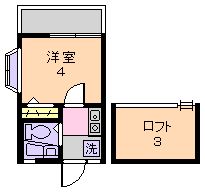 ローズアパートＲ２１の間取り