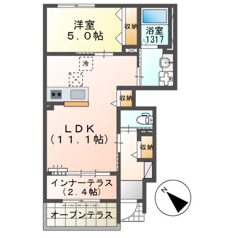 船橋市飯山満町新築アパート(仮称)の間取り