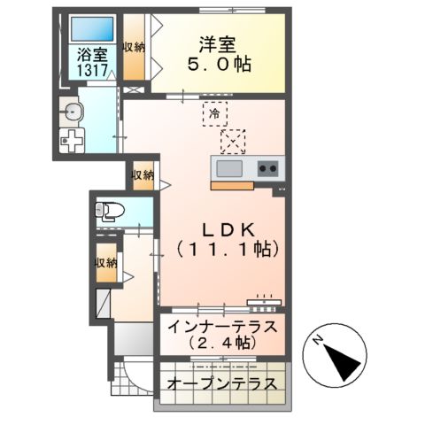 船橋市飯山満町新築アパート(仮称)の間取り