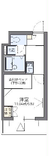 レオパレスシェル都Ⅲの間取り
