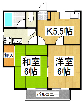 サニーハイツ比留間Ⅱの間取り
