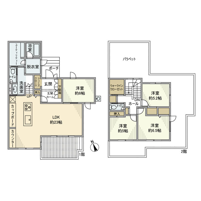 みどりの中央戸建の間取り