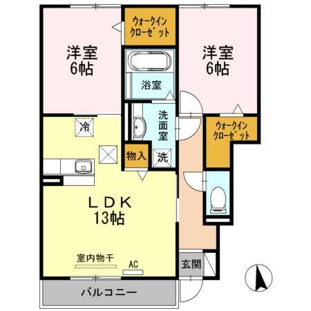 ユーパレス B棟の間取り