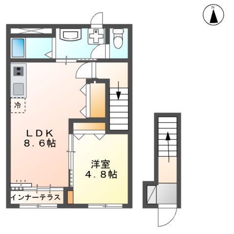 所沢市小手指町アパート新築工事の間取り