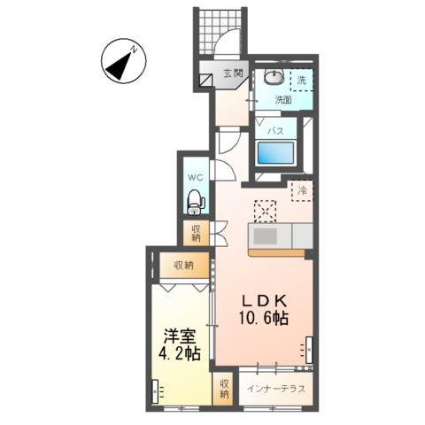 仮)高崎市上小鳥町N様アパート新築工事の間取り