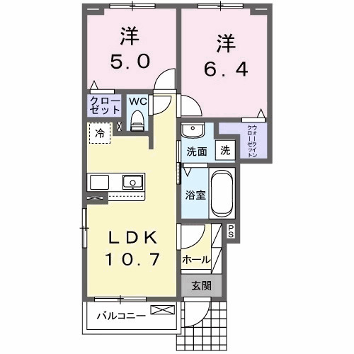 カレント レジデンス 下増田Ⅱの間取り