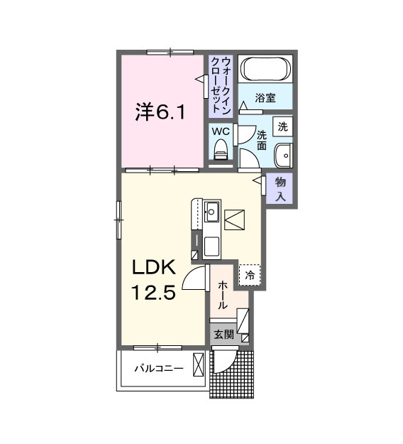 (仮)石田内里町アパートの間取り