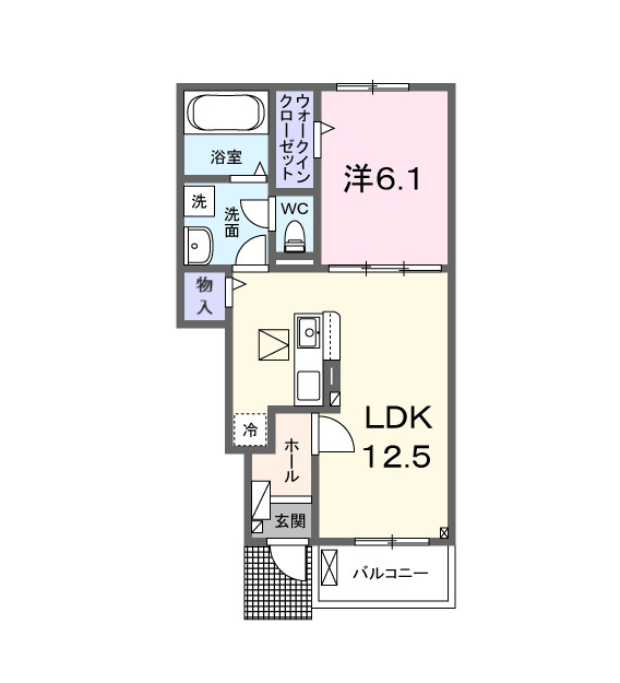 (仮)石田内里町アパートの間取り