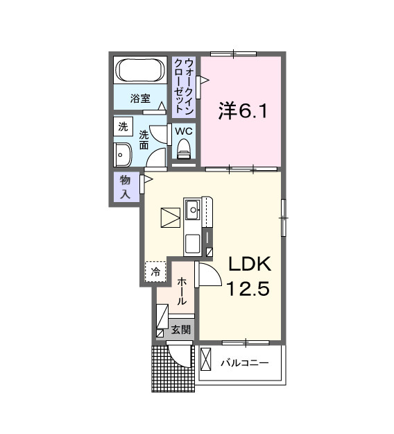 (仮)石田内里町アパートの間取り