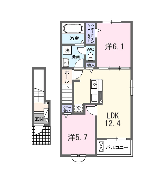 (仮)石田内里町アパートの間取り
