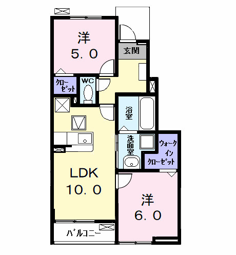 ウイングKⅦの間取り