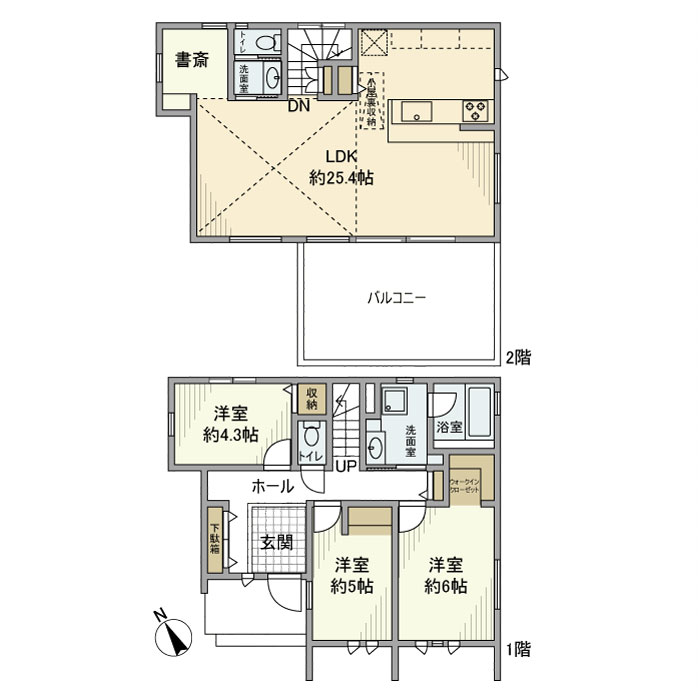 本鵠沼戸建の間取り