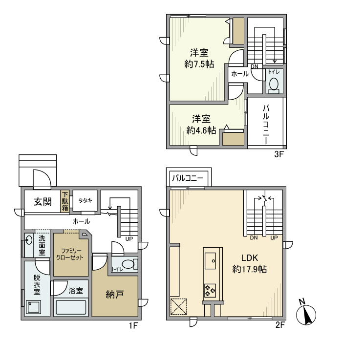 別所戸建の間取り