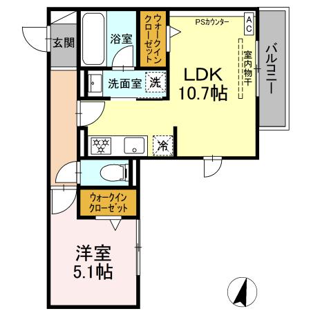 Clair島田の間取り
