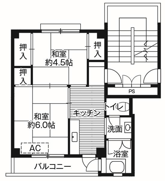 ビレッジハウス瀬古1号棟の間取り