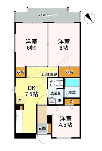 ベルカーサ橋本の間取り