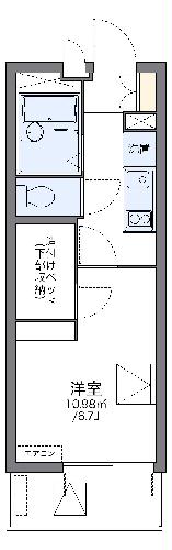 レオパレス市川原木の間取り