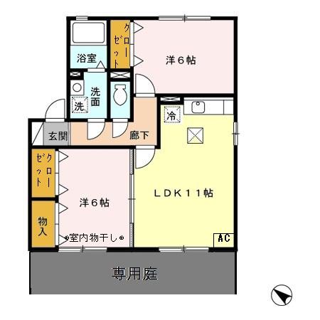 シェルクレール 参番館の間取り