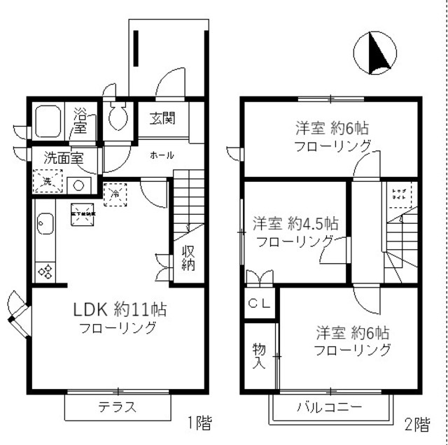 PINE GARDEN C棟の間取り