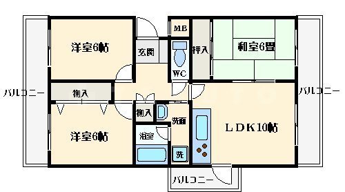 グランエスト江坂の間取り