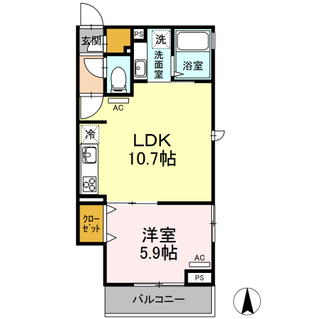 シャンブル大森の間取り