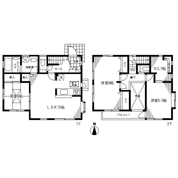今宿町戸建の間取り