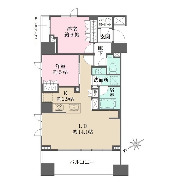 ルフォンリブレ浜松町キャナルマークスの間取り