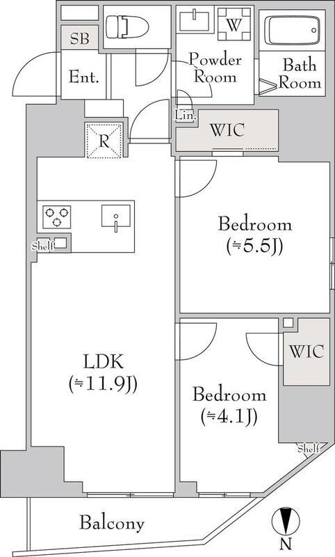 ルミークアン入谷の間取り