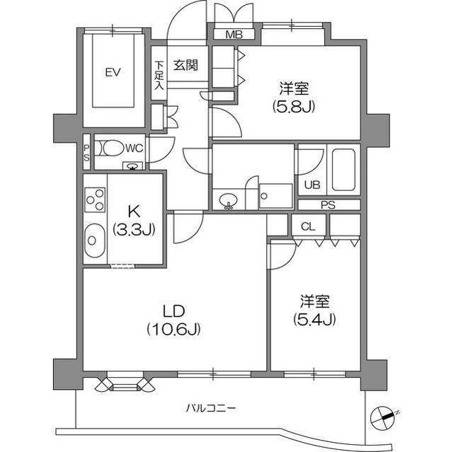磯子台スカイマンションの間取り
