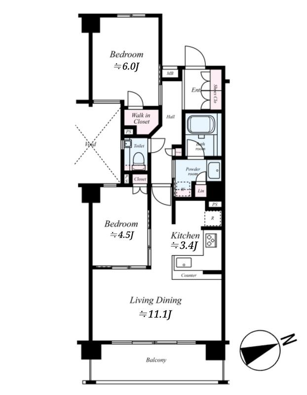 アーリアシティ曳舟Ⅱの間取り